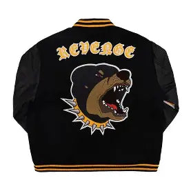 Revenge Leather Varsity Jacket