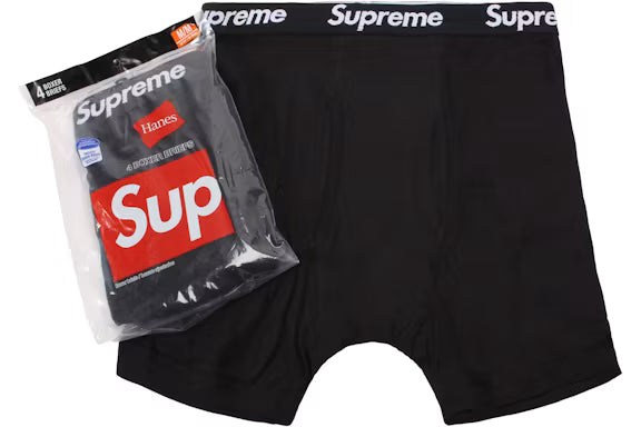 Supreme Boxer Briefs- Black-4 Pack