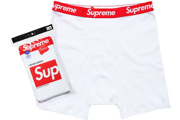 Supreme Boxer Briefs-White- 4 Packs