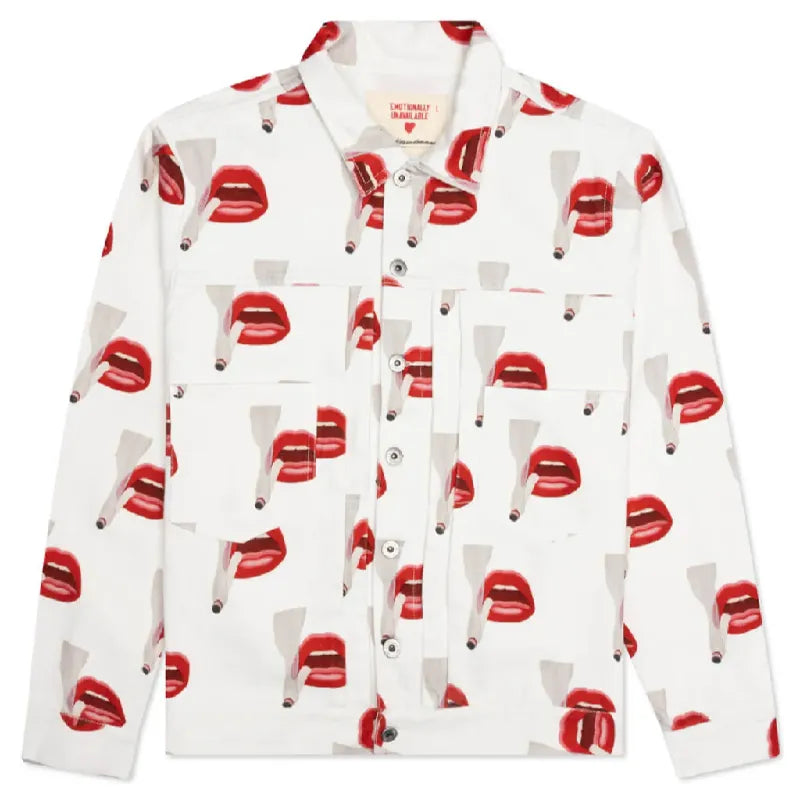 Emotionally Unavailable x Tom Wesselmann Smoking Lips Jacket