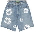 Denim Tears- Wreath Jean Shorts