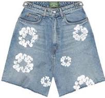 Denim Tears- Wreath Jean Shorts