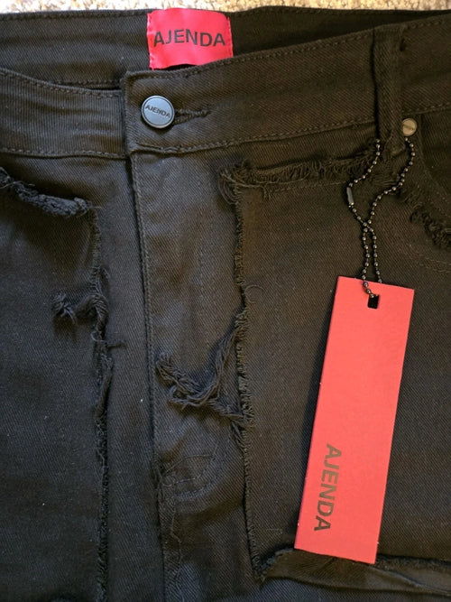 Ajenda 'Jet' Black Stacked Jeans