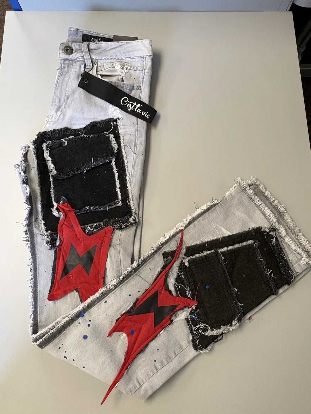 C'est La Vie Stacked Flare Jeans