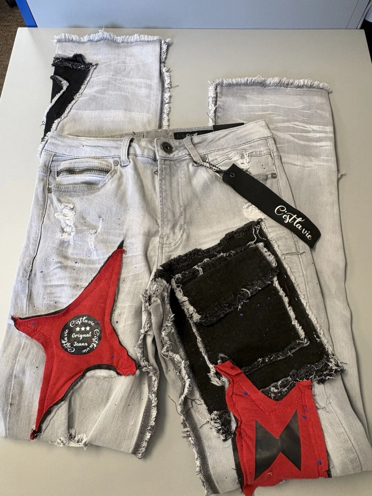 C'est La Vie Stacked Flare Jeans