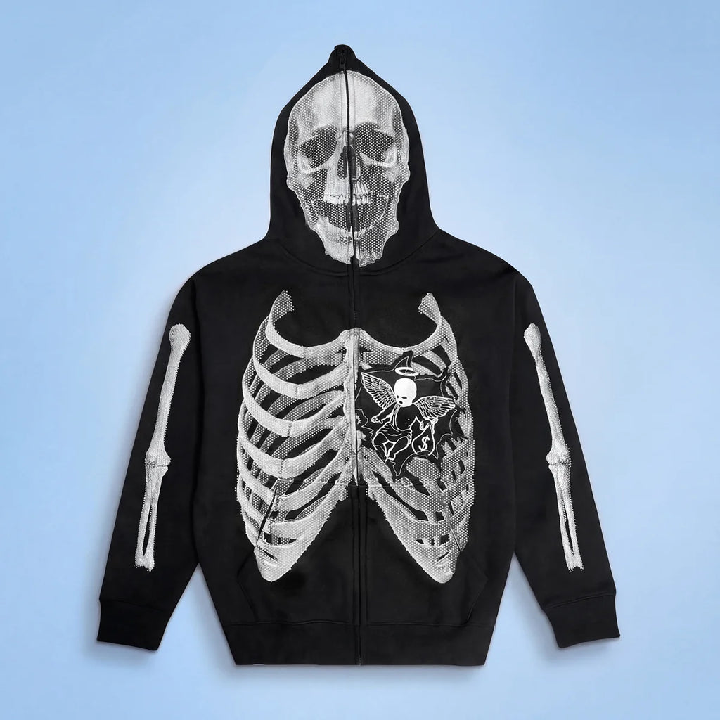 T3 HM Angel Cage Full Zip Hoodie-Hasta Muerte