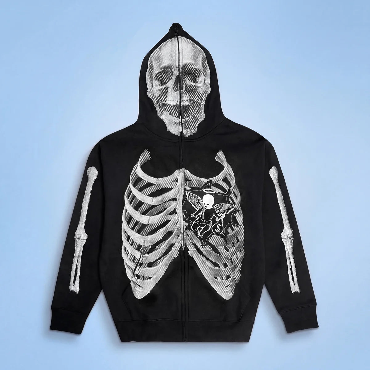 T3 HM Angel Cage Full Zip Hoodie-Hasta Muerte